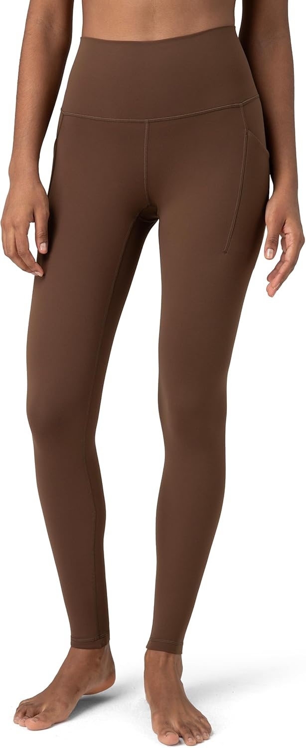image:imageColorfulkoala Womens Dreamlux High Waisted Workout Leggings 25 28 Inseam Yoga Pants with PocketsCocoa