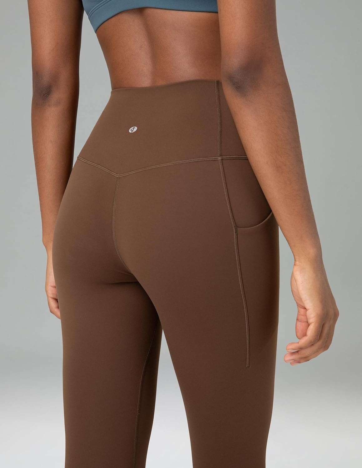 image:imageColorfulkoala Womens Dreamlux High Waisted Workout Leggings 25 28 Inseam Yoga Pants with PocketsCocoa