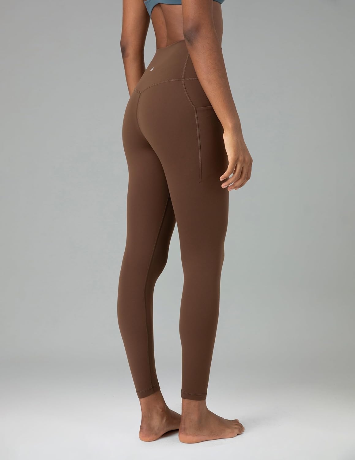 image:imageColorfulkoala Womens Dreamlux High Waisted Workout Leggings 25 28 Inseam Yoga Pants with PocketsCocoa