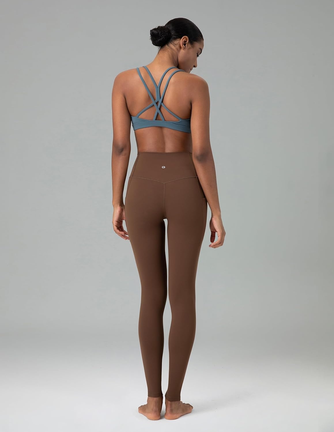image:imageColorfulkoala Womens Dreamlux High Waisted Workout Leggings 25 28 Inseam Yoga Pants with PocketsCocoa