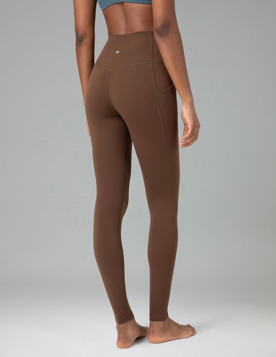 image:imageColorfulkoala Womens Dreamlux High Waisted Workout Leggings 25 28 Inseam Yoga Pants with PocketsCocoa