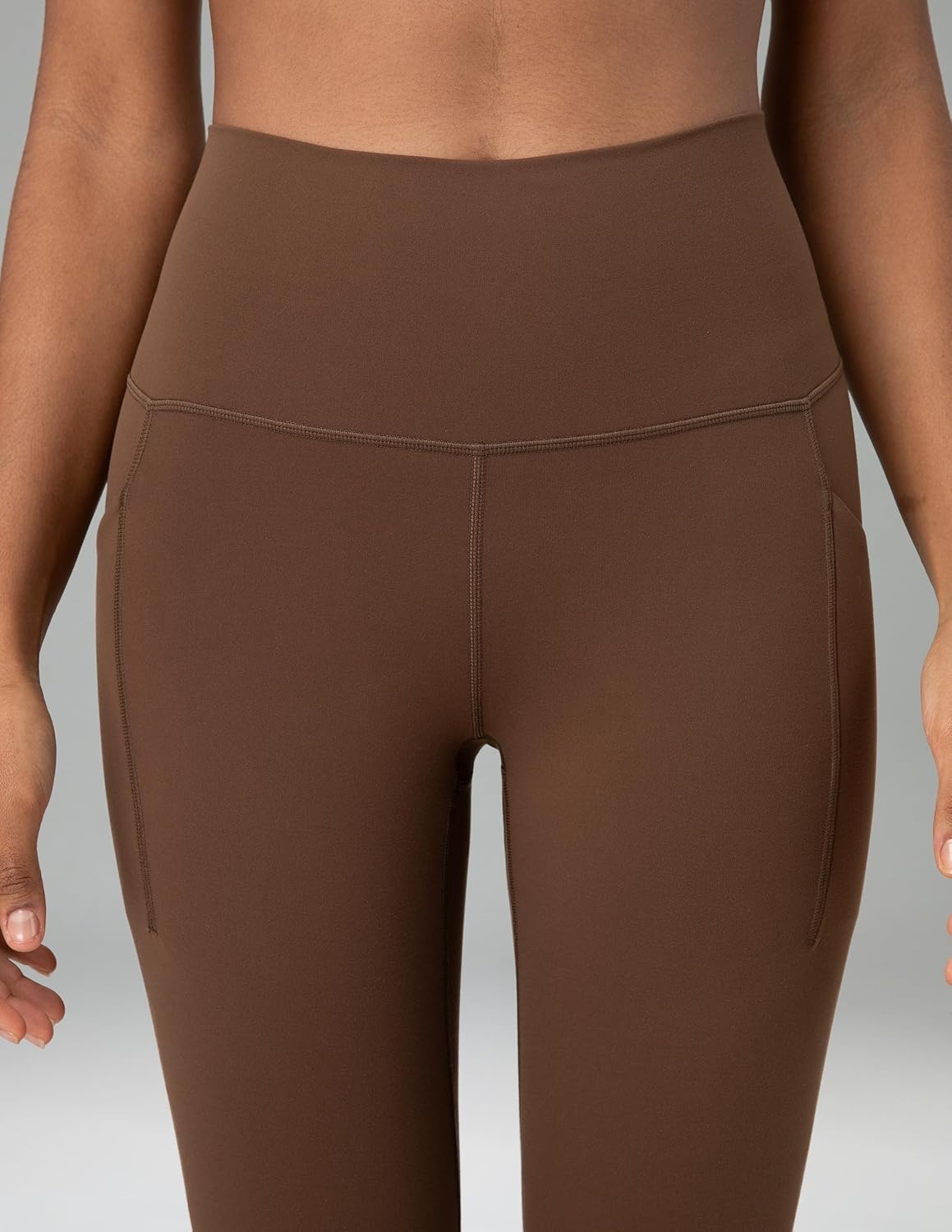 image:imageColorfulkoala Womens Dreamlux High Waisted Workout Leggings 25 28 Inseam Yoga Pants with PocketsCocoa
