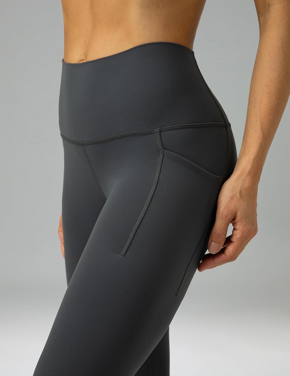 image:imageColorfulkoala Womens Dreamlux High Waisted Workout Leggings 25 28 Inseam Yoga Pants with PocketsDark Carbon