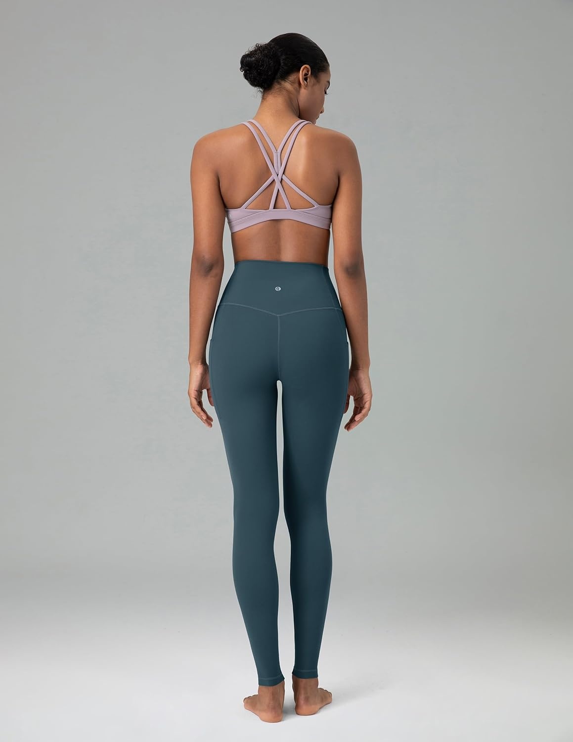 image:imageColorfulkoala Womens Dreamlux High Waisted Workout Leggings 25 28 Inseam Yoga Pants with PocketsDark Jasper