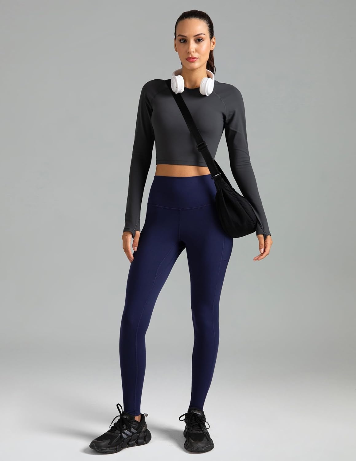 image:imageColorfulkoala Womens Dreamlux High Waisted Workout Leggings 25 28 Inseam Yoga Pants with PocketsEclipse