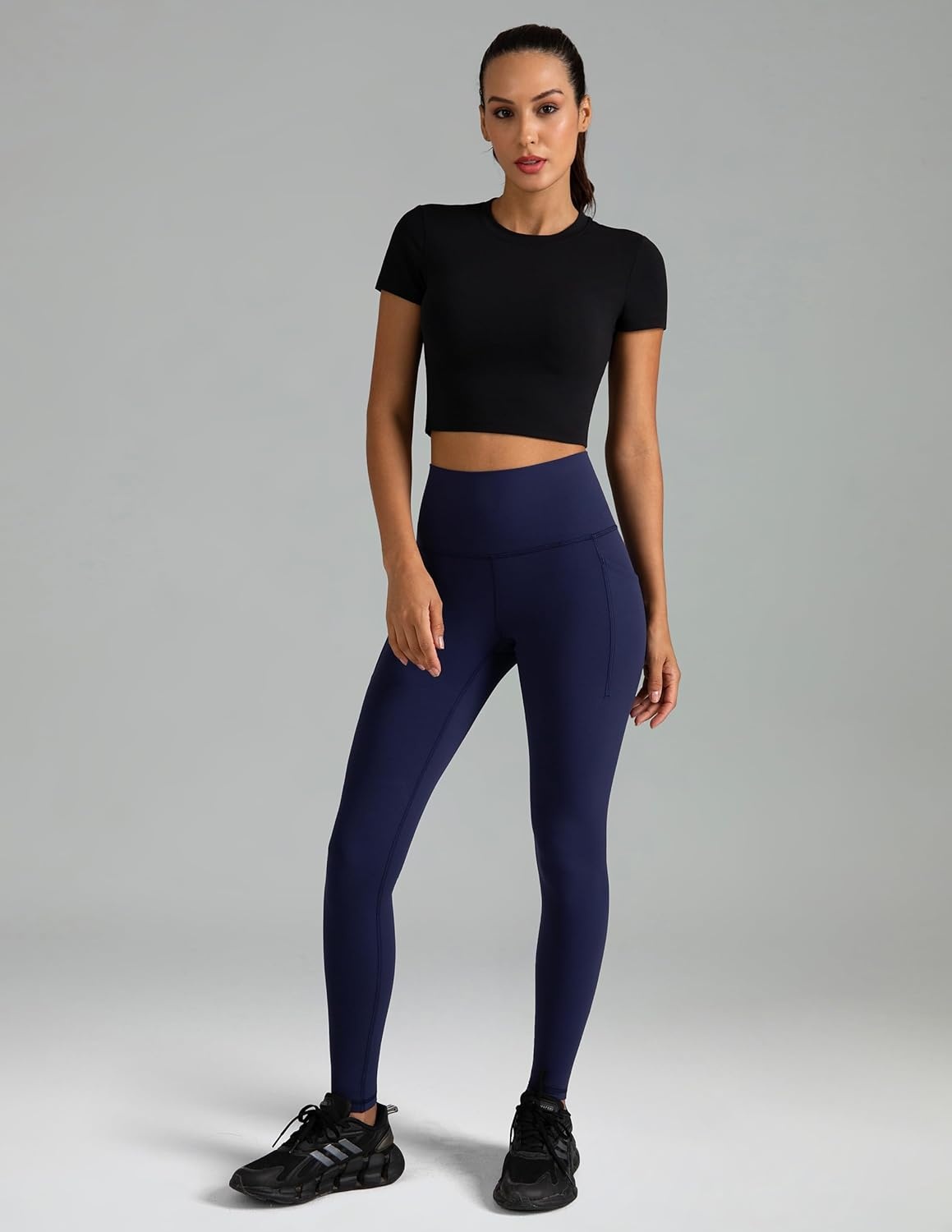 image:imageColorfulkoala Womens Dreamlux High Waisted Workout Leggings 25 28 Inseam Yoga Pants with PocketsEclipse