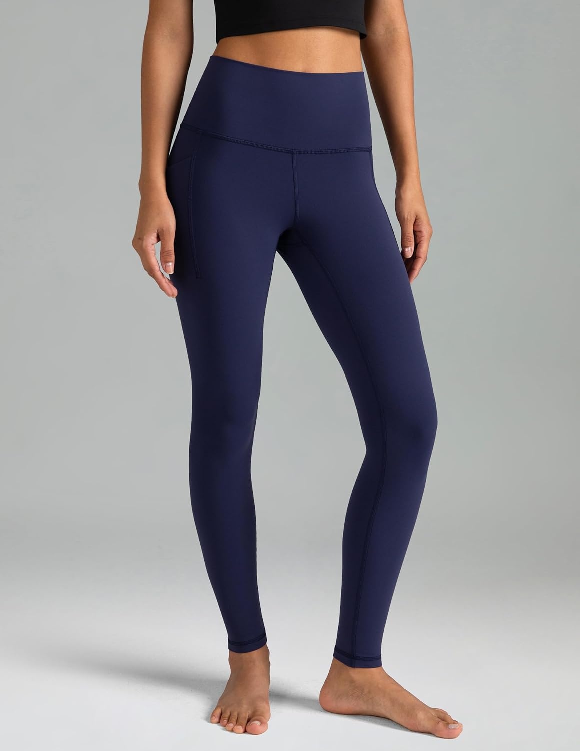 image:imageColorfulkoala Womens Dreamlux High Waisted Workout Leggings 25 28 Inseam Yoga Pants with PocketsEclipse