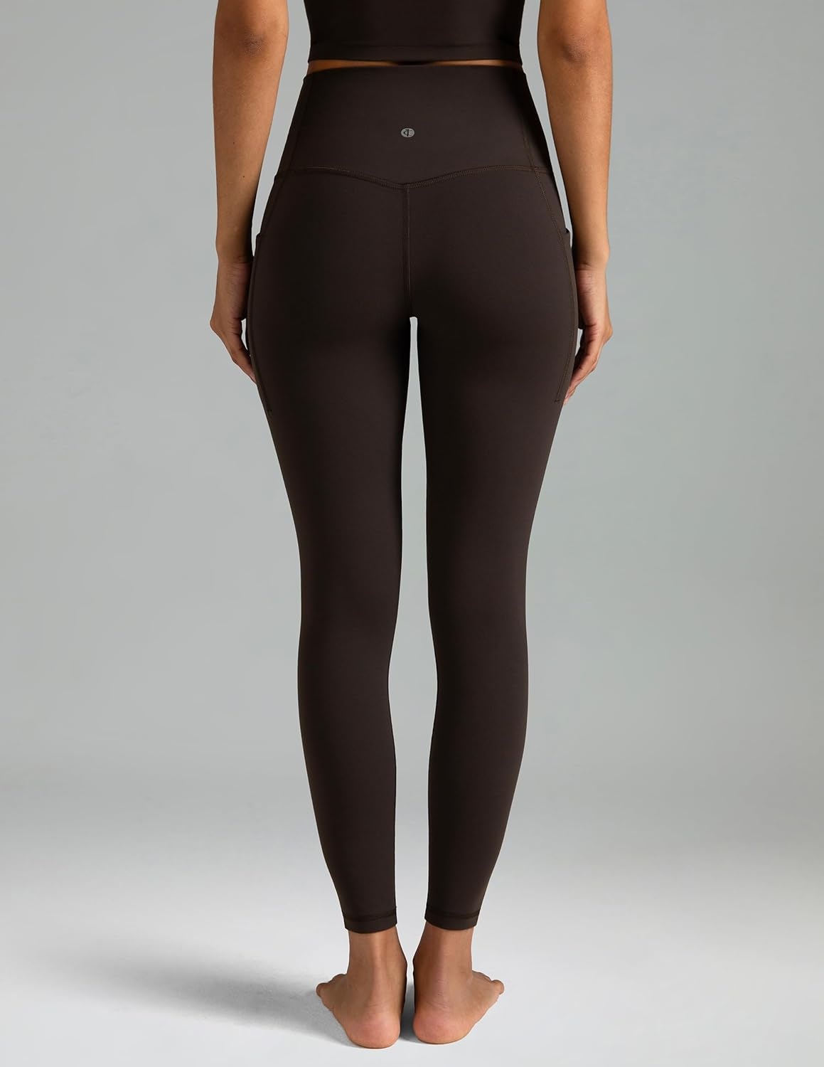 image:imageColorfulkoala Womens Dreamlux High Waisted Workout Leggings 25 28 Inseam Yoga Pants with PocketsEspresso