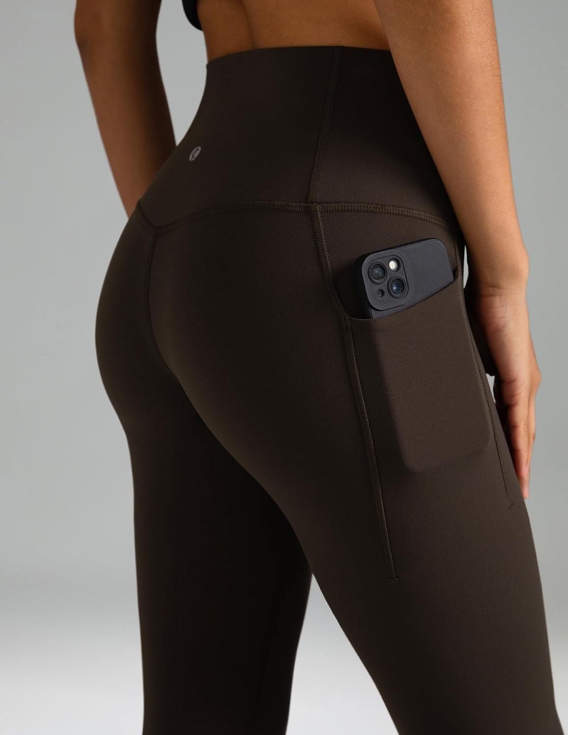 image:imageColorfulkoala Womens Dreamlux High Waisted Workout Leggings 25 28 Inseam Yoga Pants with PocketsEspresso