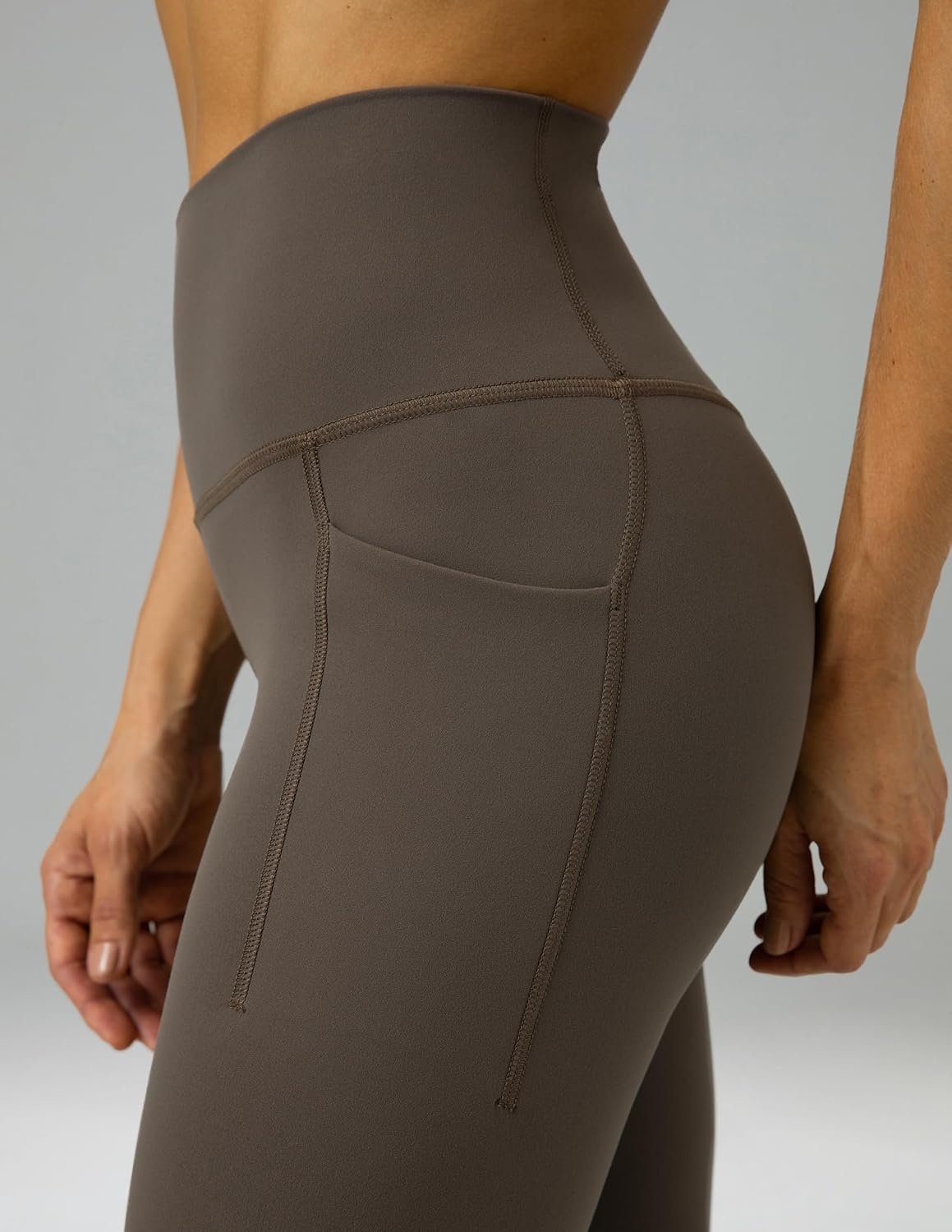 image:imageColorfulkoala Womens Dreamlux High Waisted Workout Leggings 25 28 Inseam Yoga Pants with PocketsMajor Brown