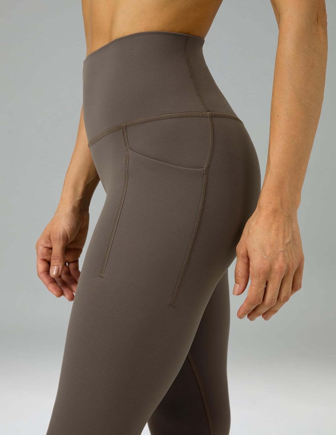 image:imageColorfulkoala Womens Dreamlux High Waisted Workout Leggings 25 28 Inseam Yoga Pants with PocketsMajor Brown