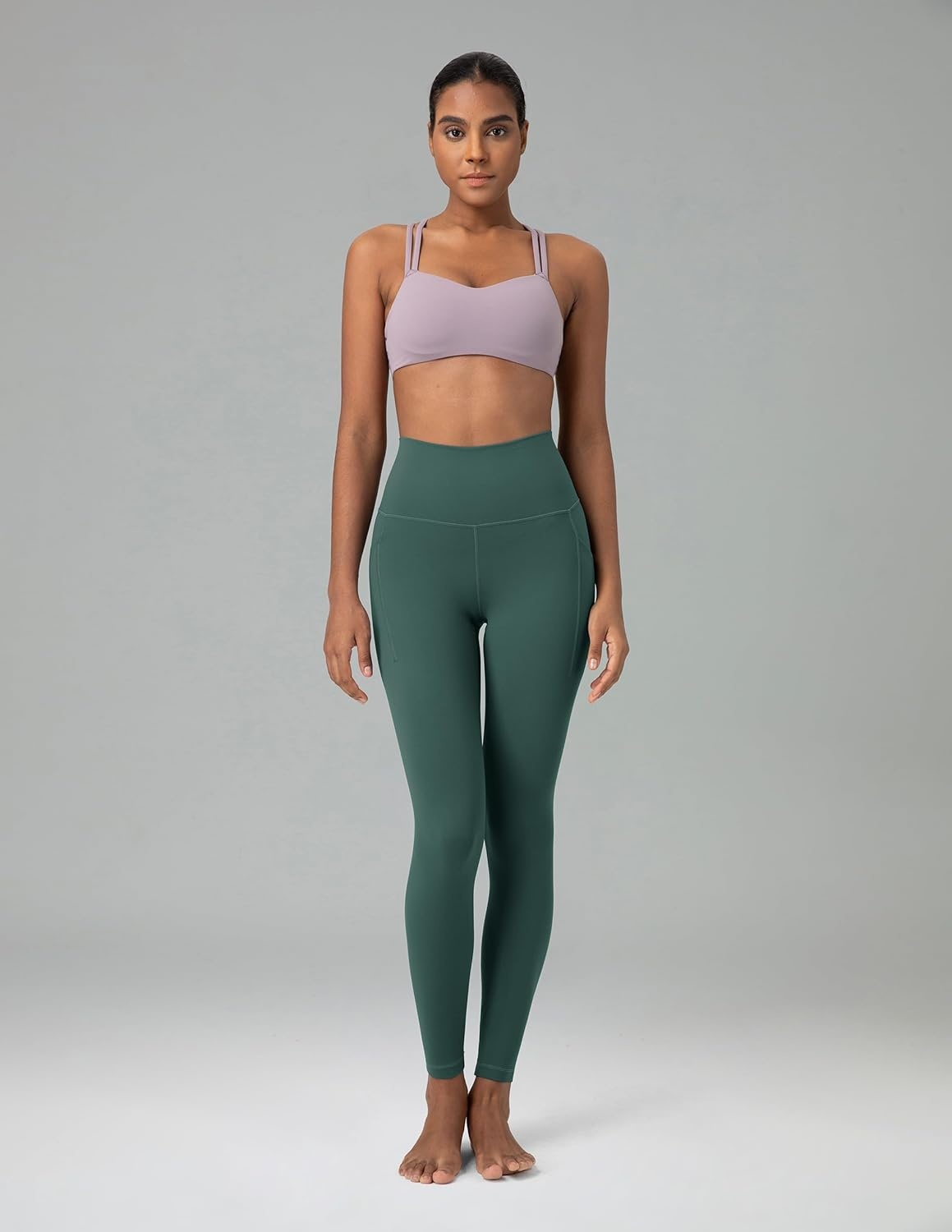 image:imageColorfulkoala Womens Dreamlux High Waisted Workout Leggings 25 28 Inseam Yoga Pants with PocketsPine Grove