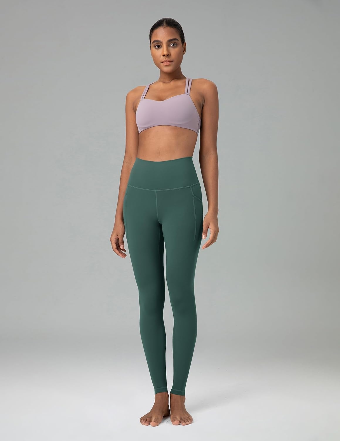 image:imageColorfulkoala Womens Dreamlux High Waisted Workout Leggings 25 28 Inseam Yoga Pants with PocketsPine Grove