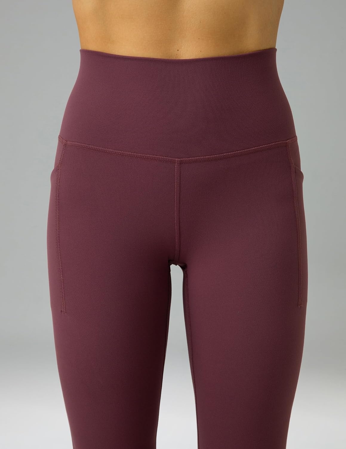 image:imageColorfulkoala Womens Dreamlux High Waisted Workout Leggings 25 28 Inseam Yoga Pants with PocketsPlum Red