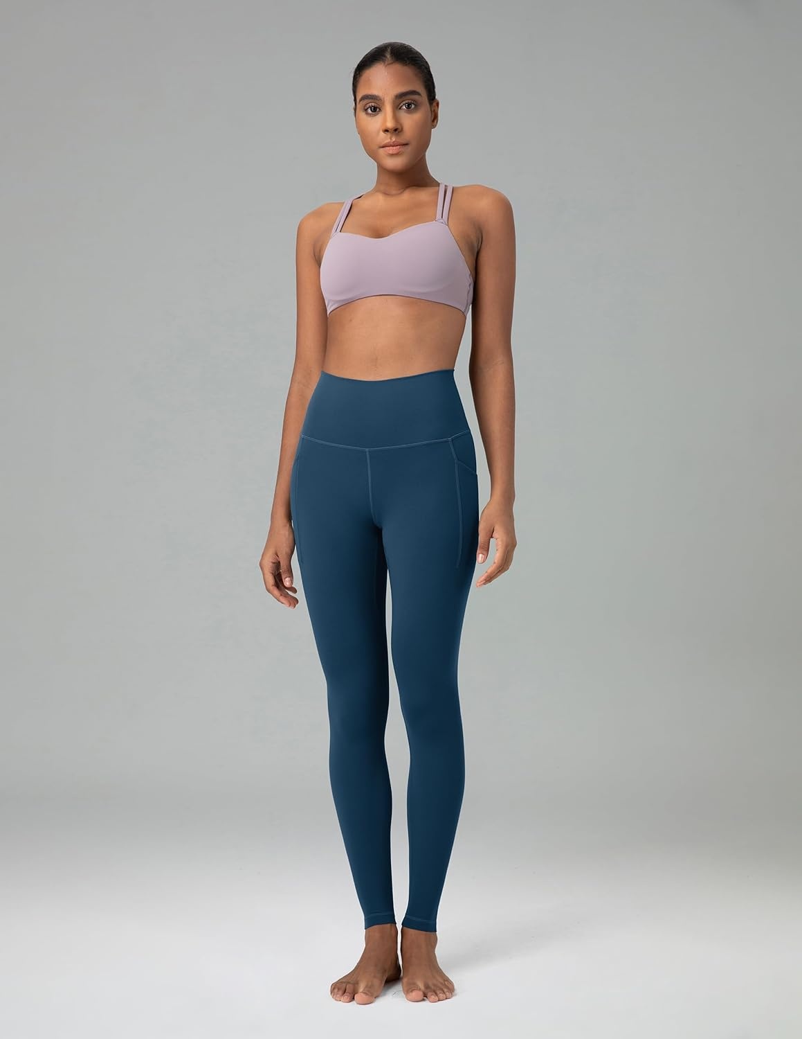 image:imageColorfulkoala Womens Dreamlux High Waisted Workout Leggings 25 28 Inseam Yoga Pants with PocketsTitan