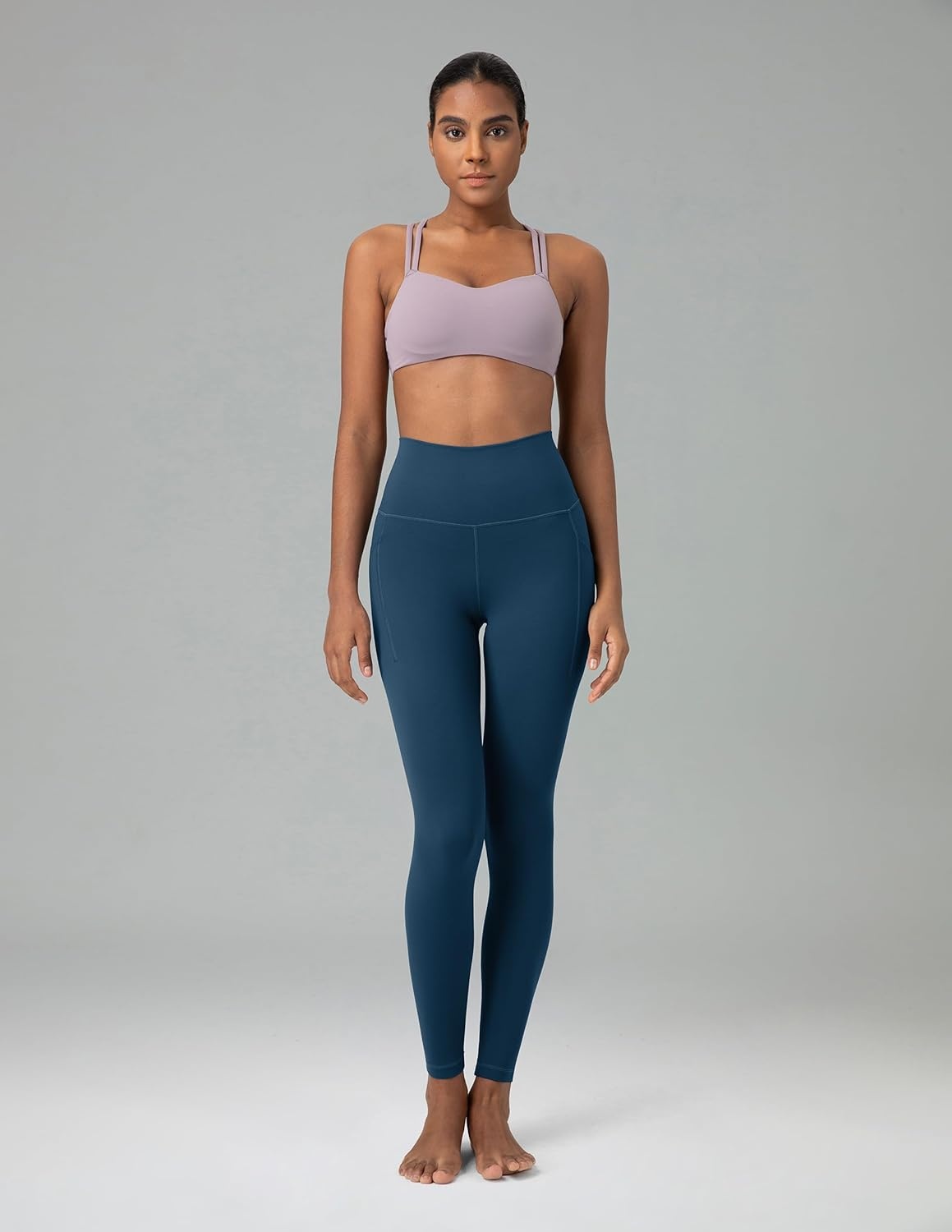 image:imageColorfulkoala Womens Dreamlux High Waisted Workout Leggings 25 28 Inseam Yoga Pants with PocketsTitan