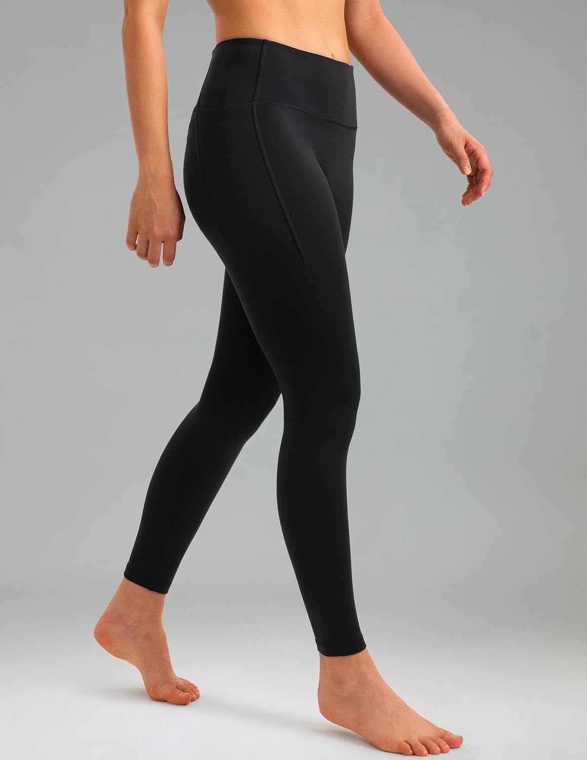 image:imageColorfulkoala Womens Fleece Lined Leggings 265 with Pockets Thermal Casual Workout No Front Seam Yoga Pants Winter WarmBlack