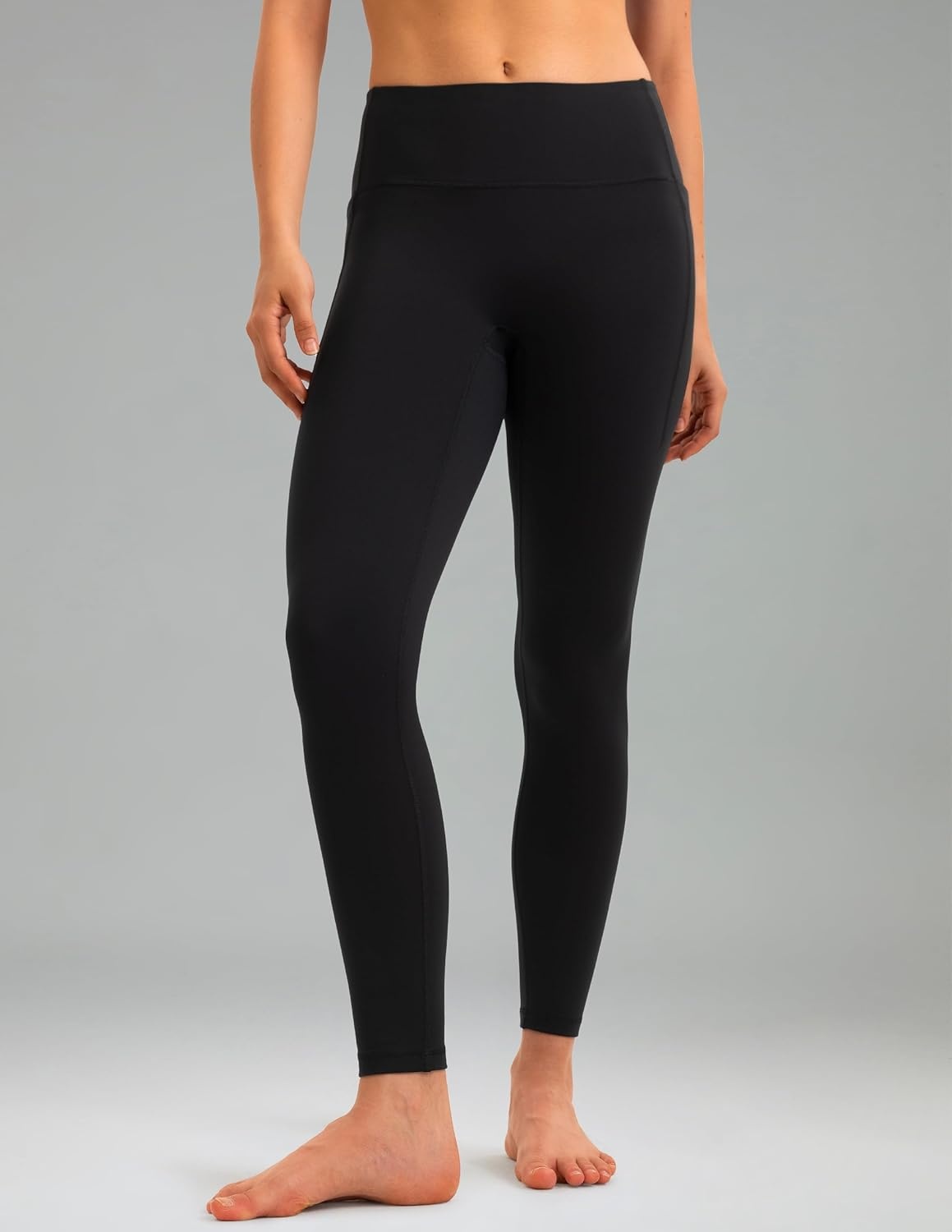 image:imageColorfulkoala Womens Fleece Lined Leggings 265 with Pockets Thermal Casual Workout No Front Seam Yoga Pants Winter WarmBlack