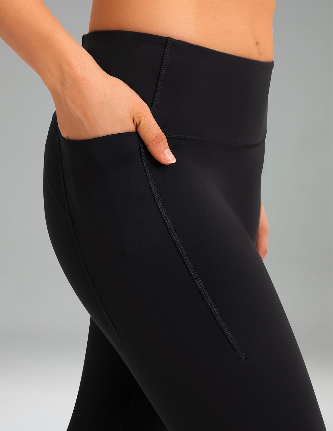 image:imageColorfulkoala Womens Fleece Lined Leggings 265 with Pockets Thermal Casual Workout No Front Seam Yoga Pants Winter WarmBlack