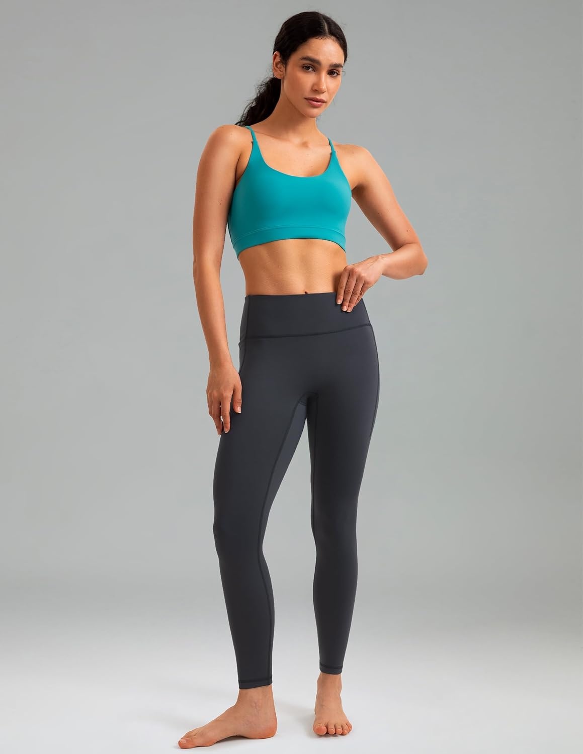 image:imageColorfulkoala Womens Fleece Lined Leggings 265 with Pockets Thermal Casual Workout No Front Seam Yoga Pants Winter WarmBlue Ink