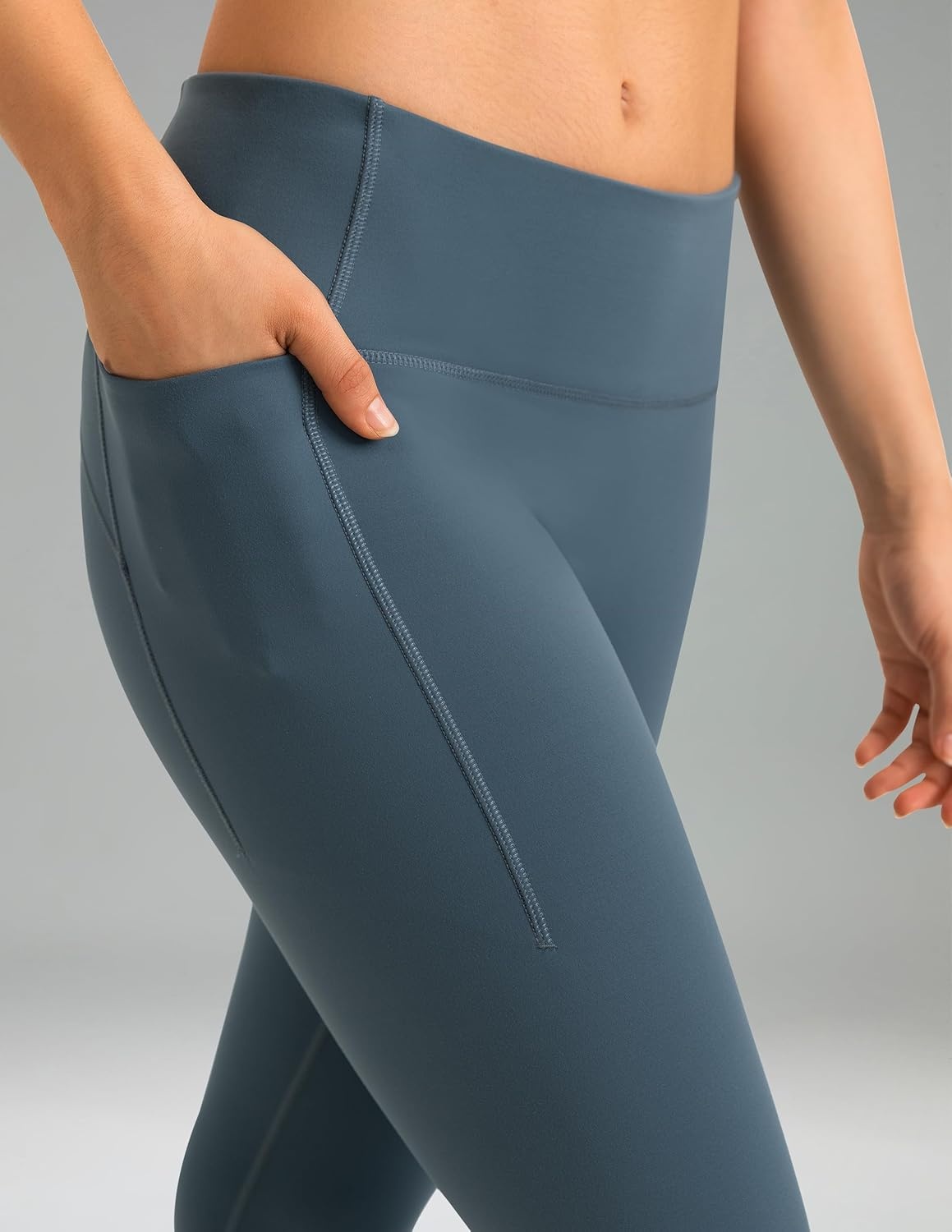 image:imageColorfulkoala Womens Fleece Lined Leggings 265 with Pockets Thermal Casual Workout No Front Seam Yoga Pants Winter WarmDark Jasper
