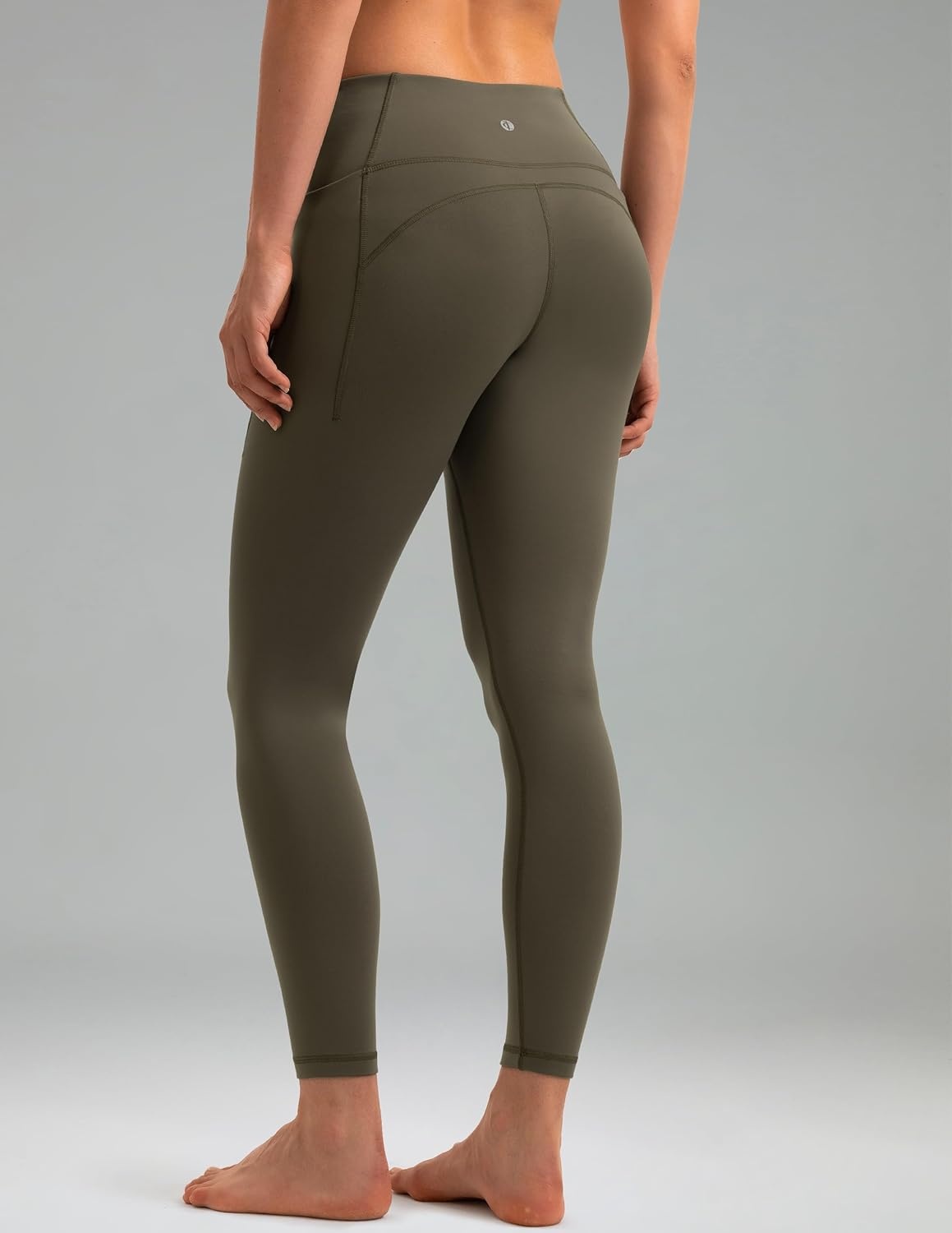 image:imageColorfulkoala Womens Fleece Lined Leggings 265 with Pockets Thermal Casual Workout No Front Seam Yoga Pants Winter WarmOlive