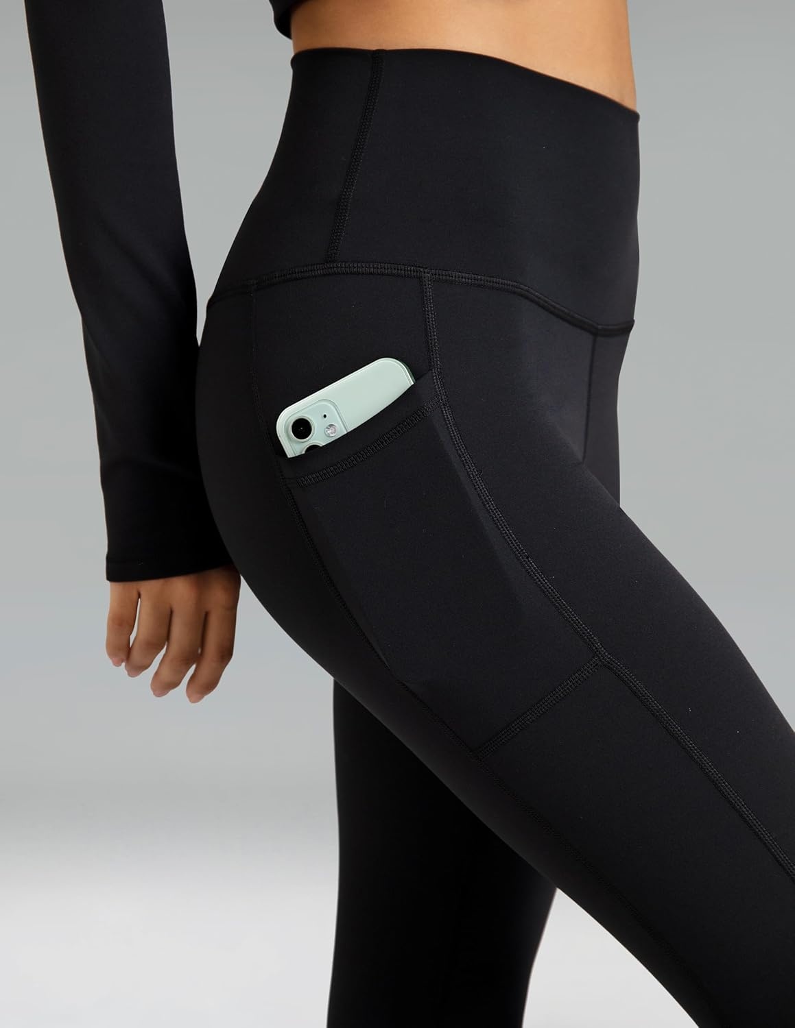 image:imageColorfulkoala Womens High Waisted Leggings 28 Inseam Full Length Workout Yoga Pants with PocketsBlack