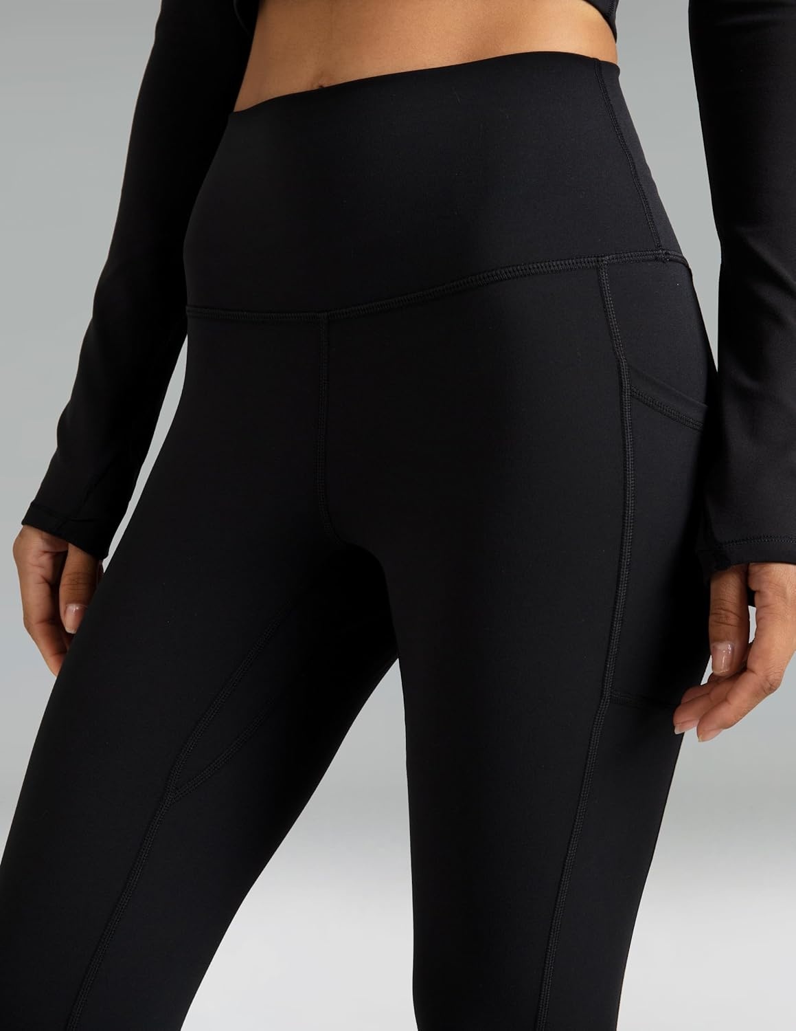 image:imageColorfulkoala Womens High Waisted Leggings 28 Inseam Full Length Workout Yoga Pants with PocketsBlack