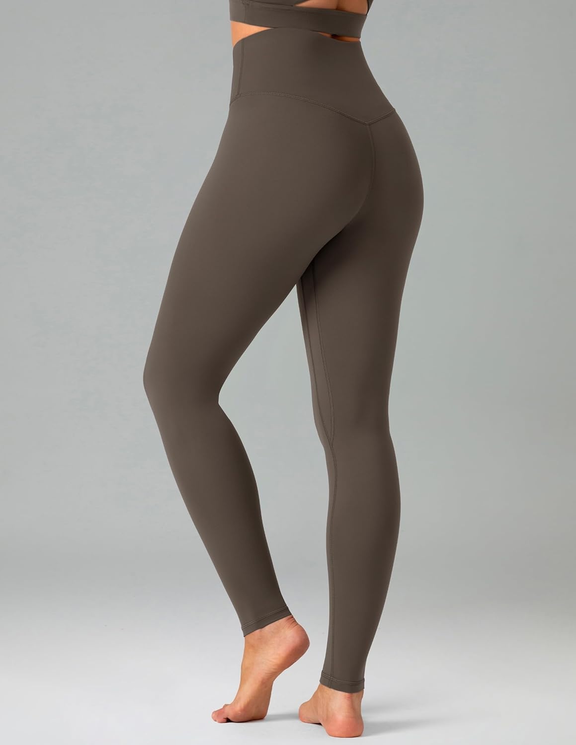 image:imageColorfulkoala Womens High Waisted Leggings for Women 28 Inseam Tummy Control Leggings Full Length Buttery Soft Yoga PantsMajor Brown
