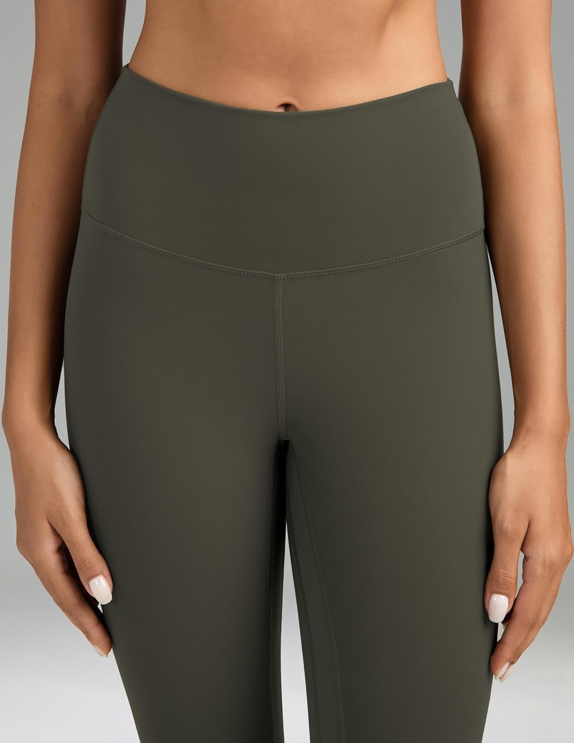 image:imageColorfulkoala Womens High Waisted Leggings for Women 28 Inseam Tummy Control Leggings Full Length Buttery Soft Yoga PantsOlive Green