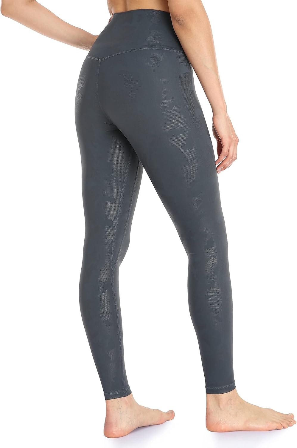 image:imageColorfulkoala Womens High Waisted Matte Faux Leather Leggings Full Length Yoga PantsBlack Camo
