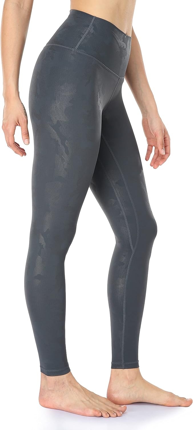 image:imageColorfulkoala Womens High Waisted Matte Faux Leather Leggings Full Length Yoga PantsBlack Camo