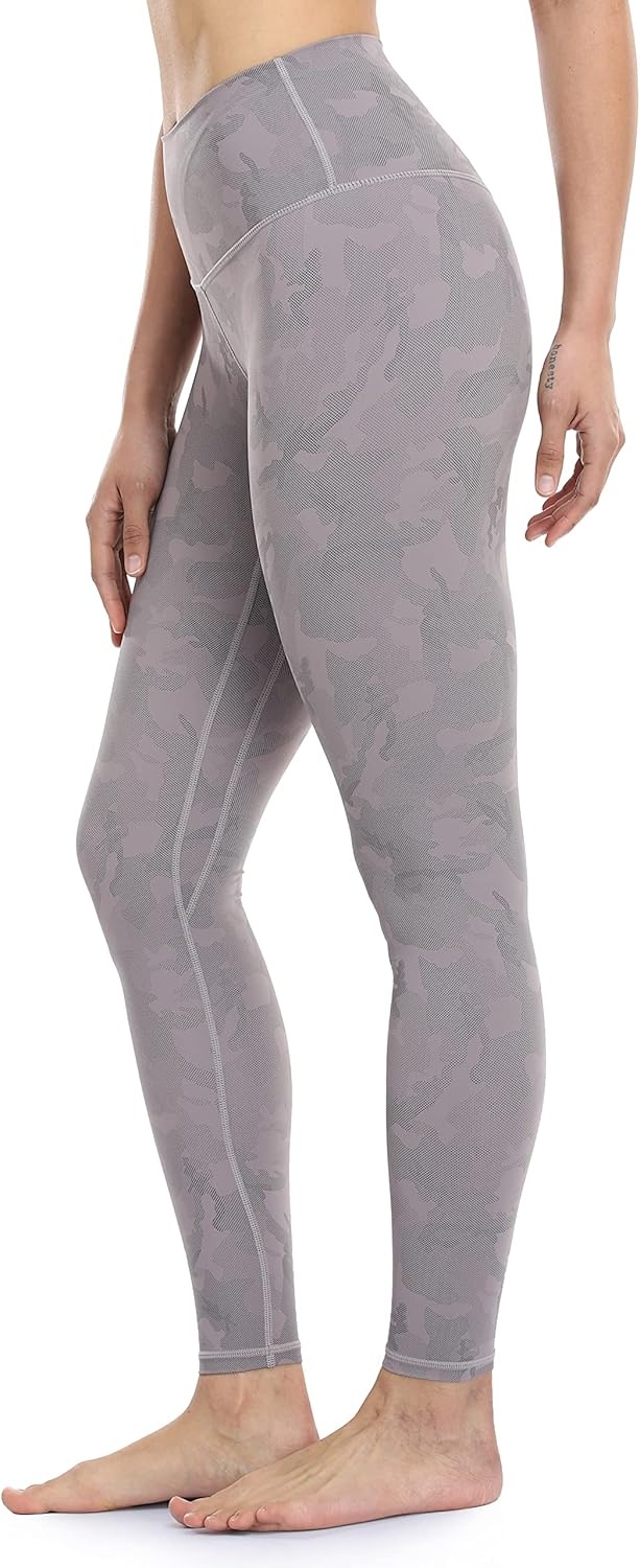 image:imageColorfulkoala Womens High Waisted Matte Faux Leather Leggings Full Length Yoga PantsCamo Grey