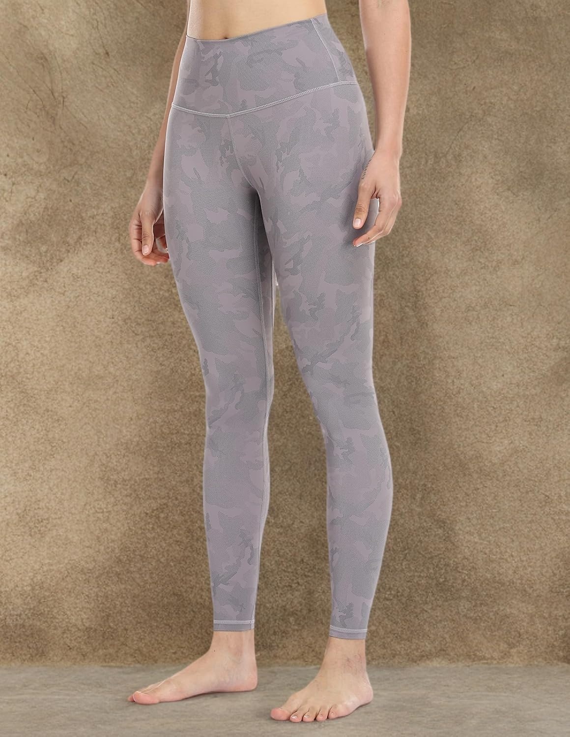 image:imageColorfulkoala Womens High Waisted Matte Faux Leather Leggings Full Length Yoga PantsCamo Grey