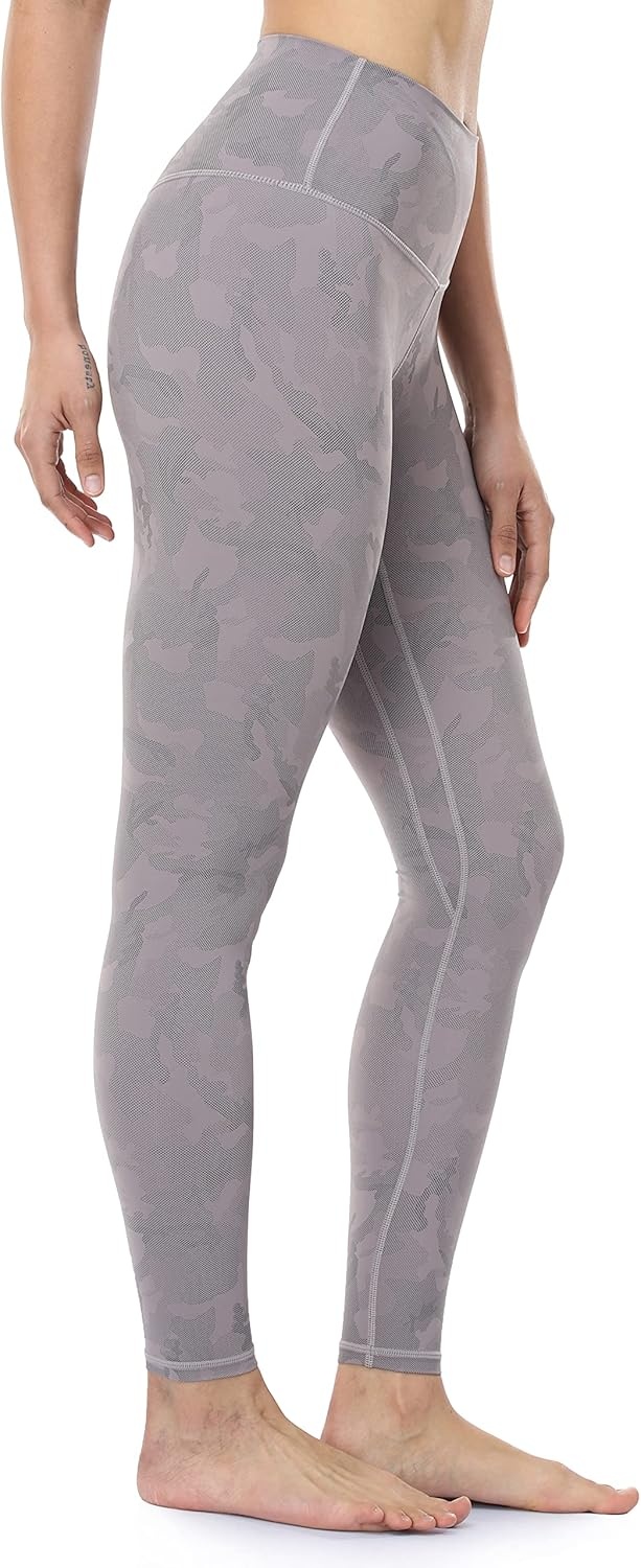 image:imageColorfulkoala Womens High Waisted Matte Faux Leather Leggings Full Length Yoga PantsCamo Grey