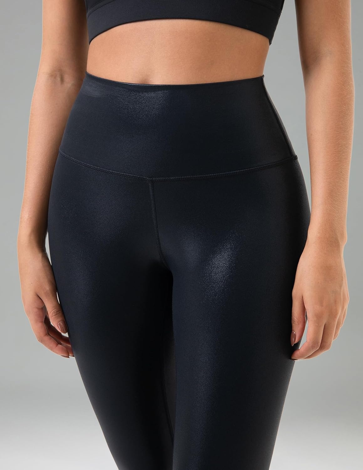 image:imageColorfulkoala Womens High Waisted Matte Faux Leather Leggings Full Length Yoga PantsGlossy Black