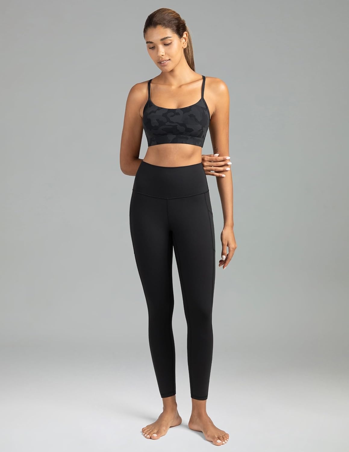 image:imageColorfulkoala Womens High Waisted Yoga Pants 78 Length Leggings with PocketsBlack