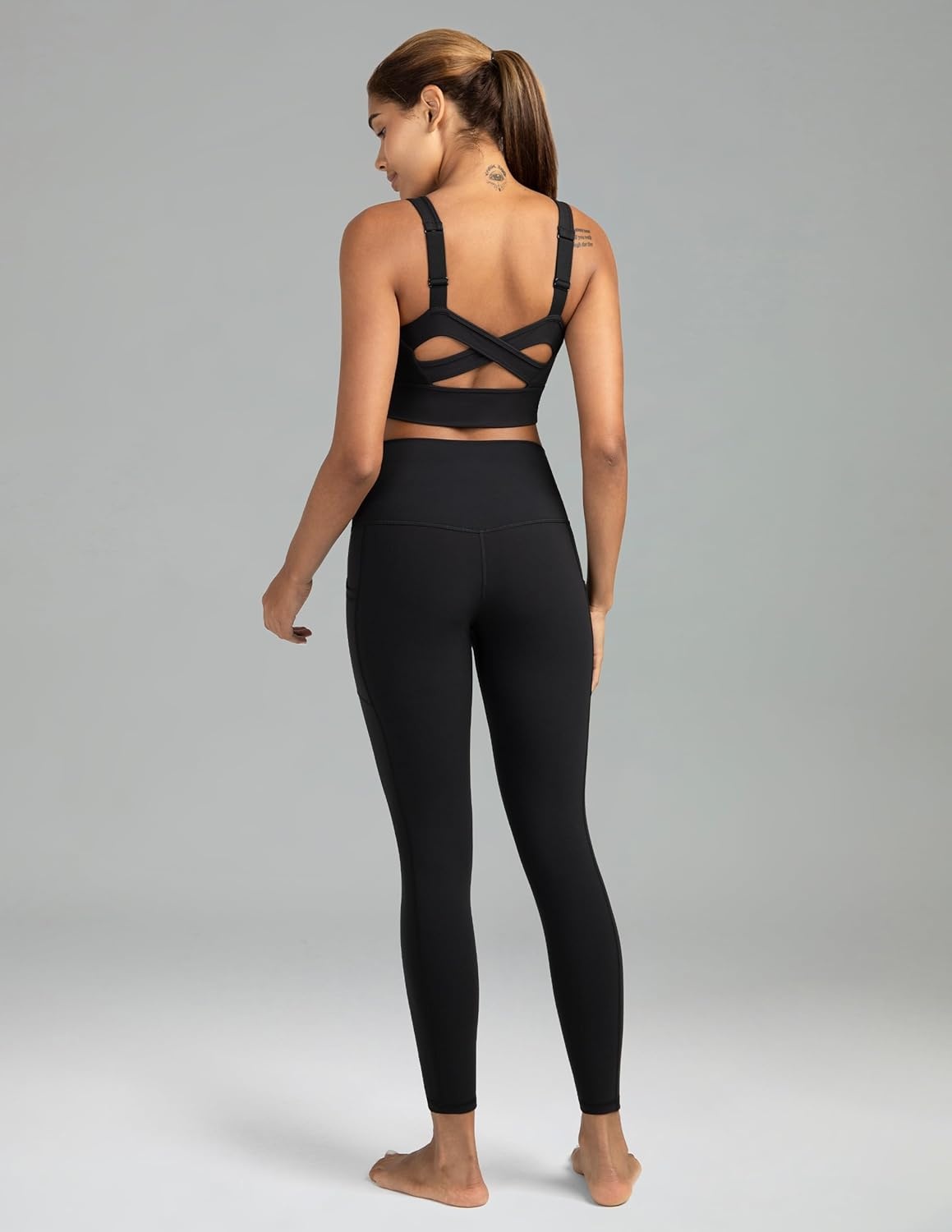 image:imageColorfulkoala Womens High Waisted Yoga Pants 78 Length Leggings with PocketsBlack
