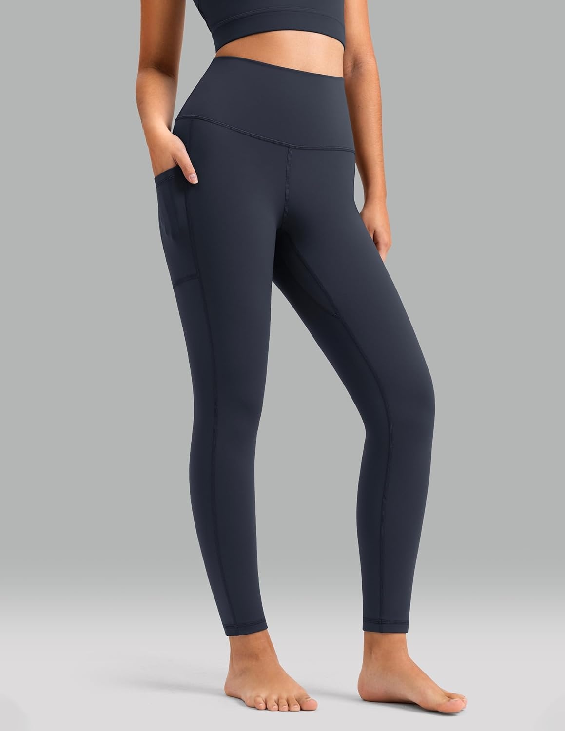 image:imageColorfulkoala Womens High Waisted Yoga Pants 78 Length Leggings with PocketsBlue Ink