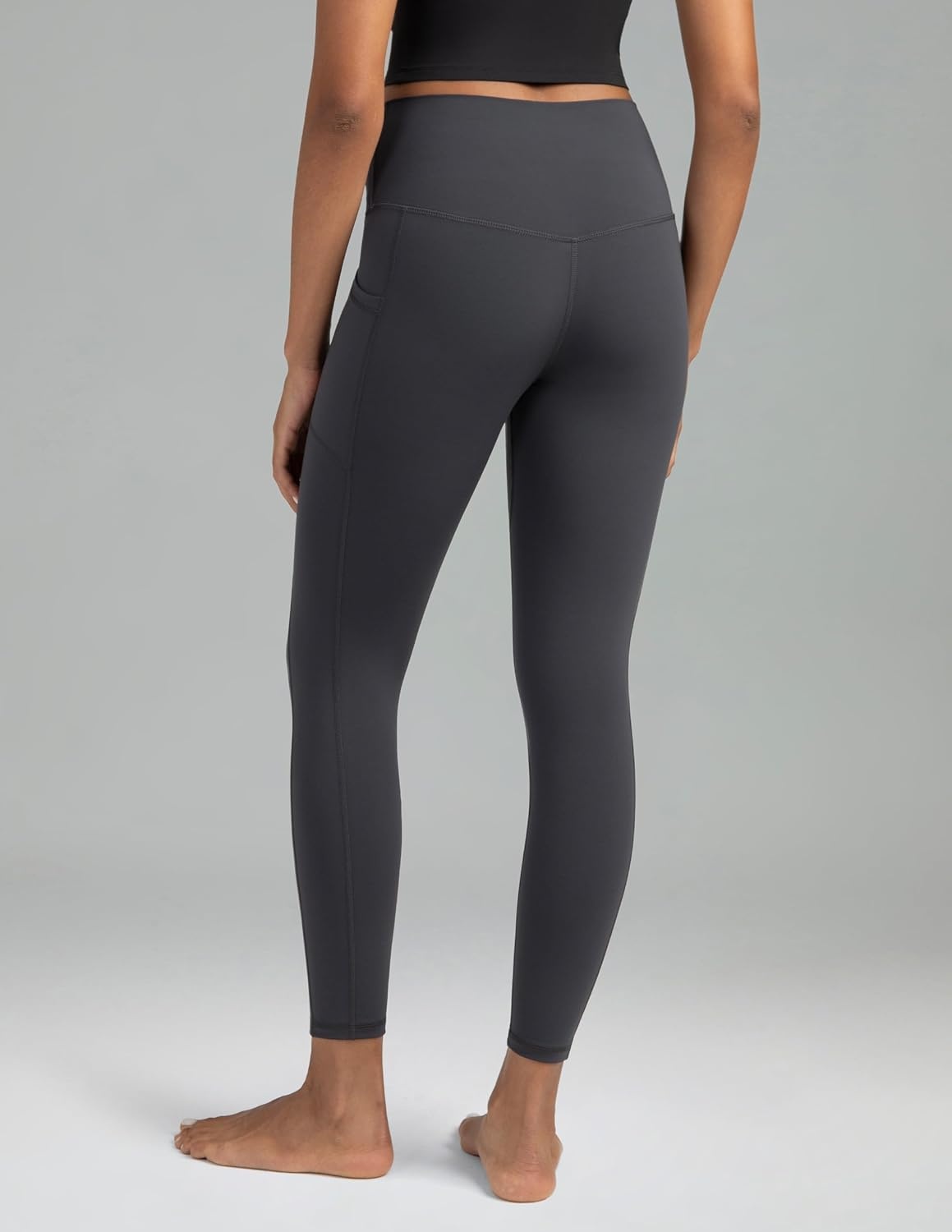 image:imageColorfulkoala Womens High Waisted Yoga Pants 78 Length Leggings with PocketsCharcoal Grey