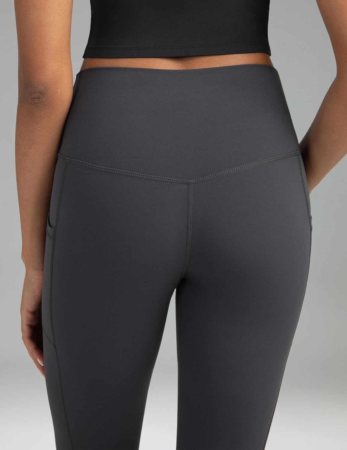 image:imageColorfulkoala Womens High Waisted Yoga Pants 78 Length Leggings with PocketsCharcoal Grey