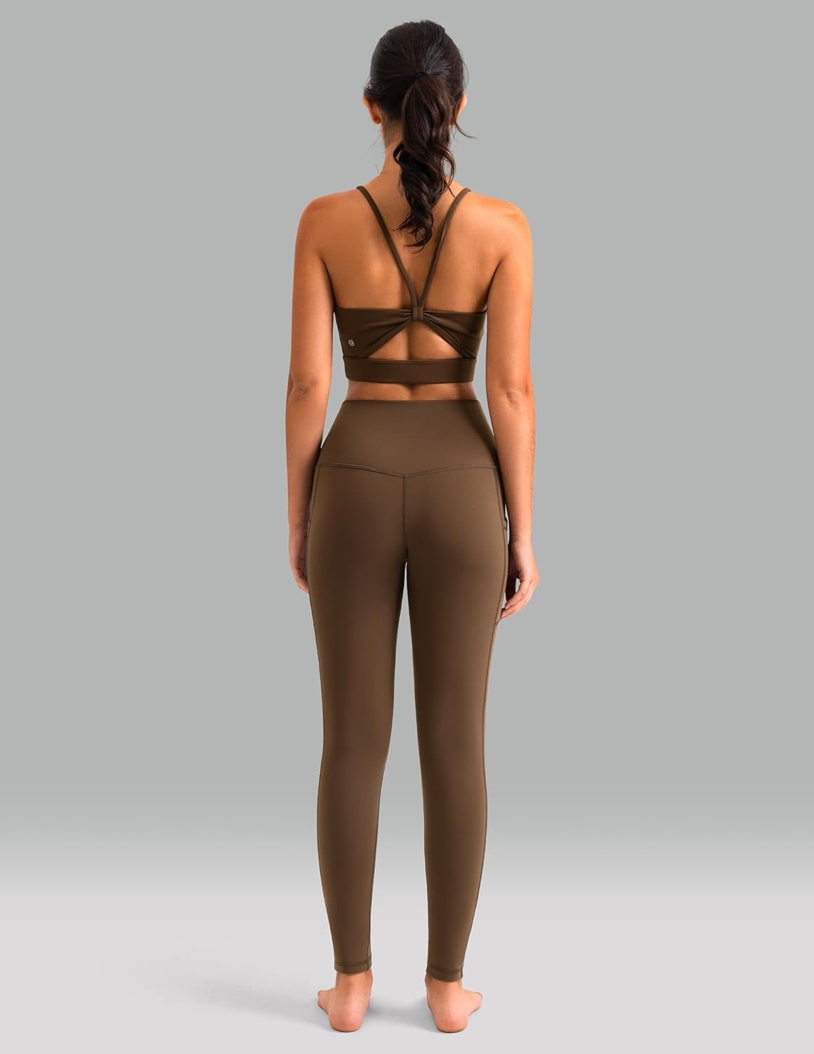 image:imageColorfulkoala Womens High Waisted Yoga Pants 78 Length Leggings with PocketsCocoa