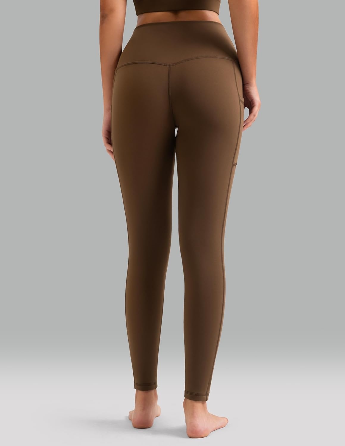 image:imageColorfulkoala Womens High Waisted Yoga Pants 78 Length Leggings with PocketsCocoa