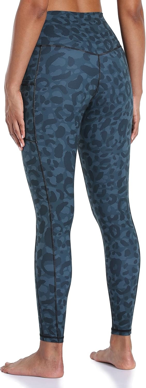 image:imageColorfulkoala Womens High Waisted Yoga Pants 78 Length Leggings with PocketsCyan Leopard