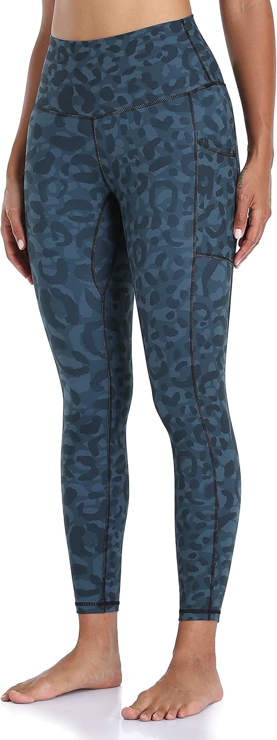 image:imageColorfulkoala Womens High Waisted Yoga Pants 78 Length Leggings with PocketsCyan Leopard