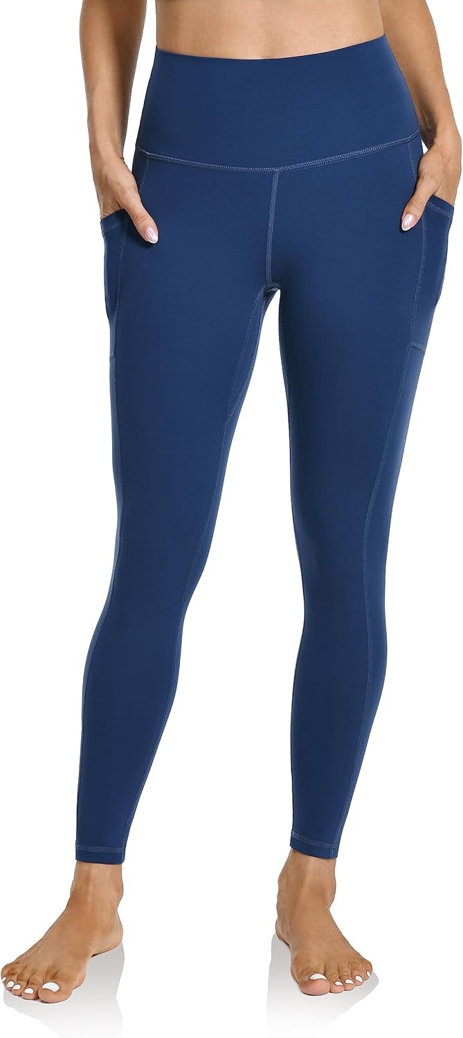 image:imageColorfulkoala Womens High Waisted Yoga Pants 78 Length Leggings with PocketsMidnight Blue