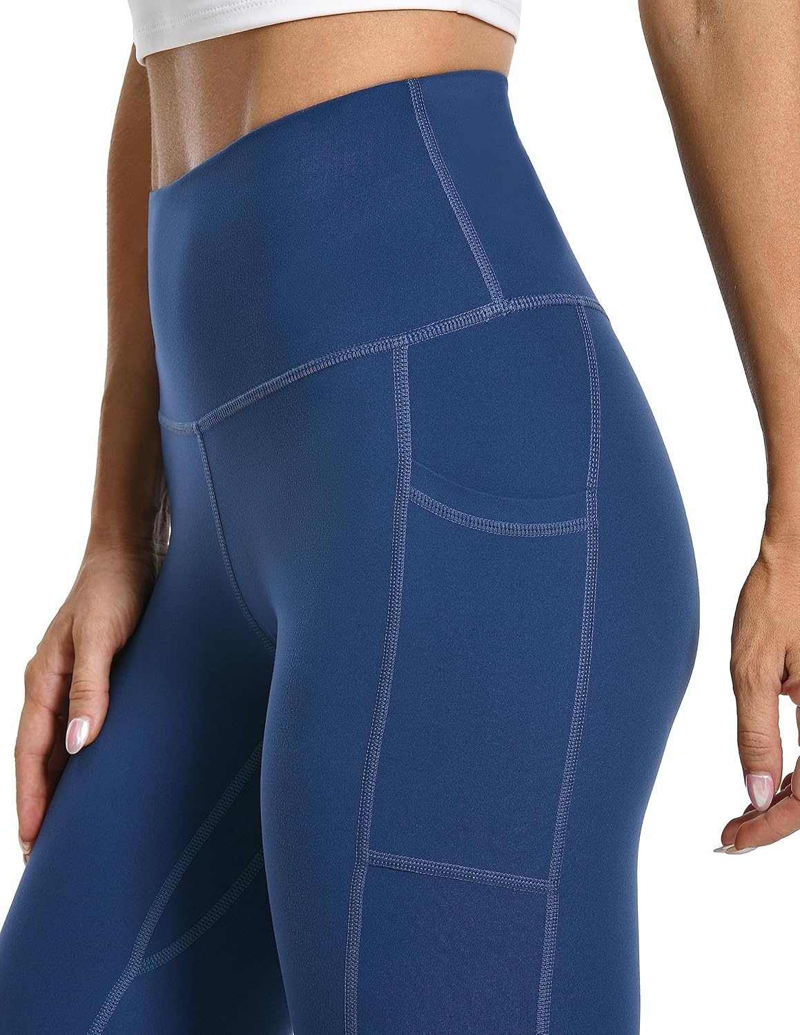 image:imageColorfulkoala Womens High Waisted Yoga Pants 78 Length Leggings with PocketsMidnight Blue