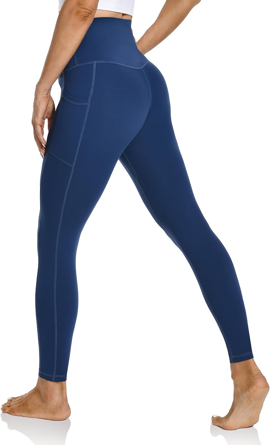 image:imageColorfulkoala Womens High Waisted Yoga Pants 78 Length Leggings with PocketsMidnight Blue