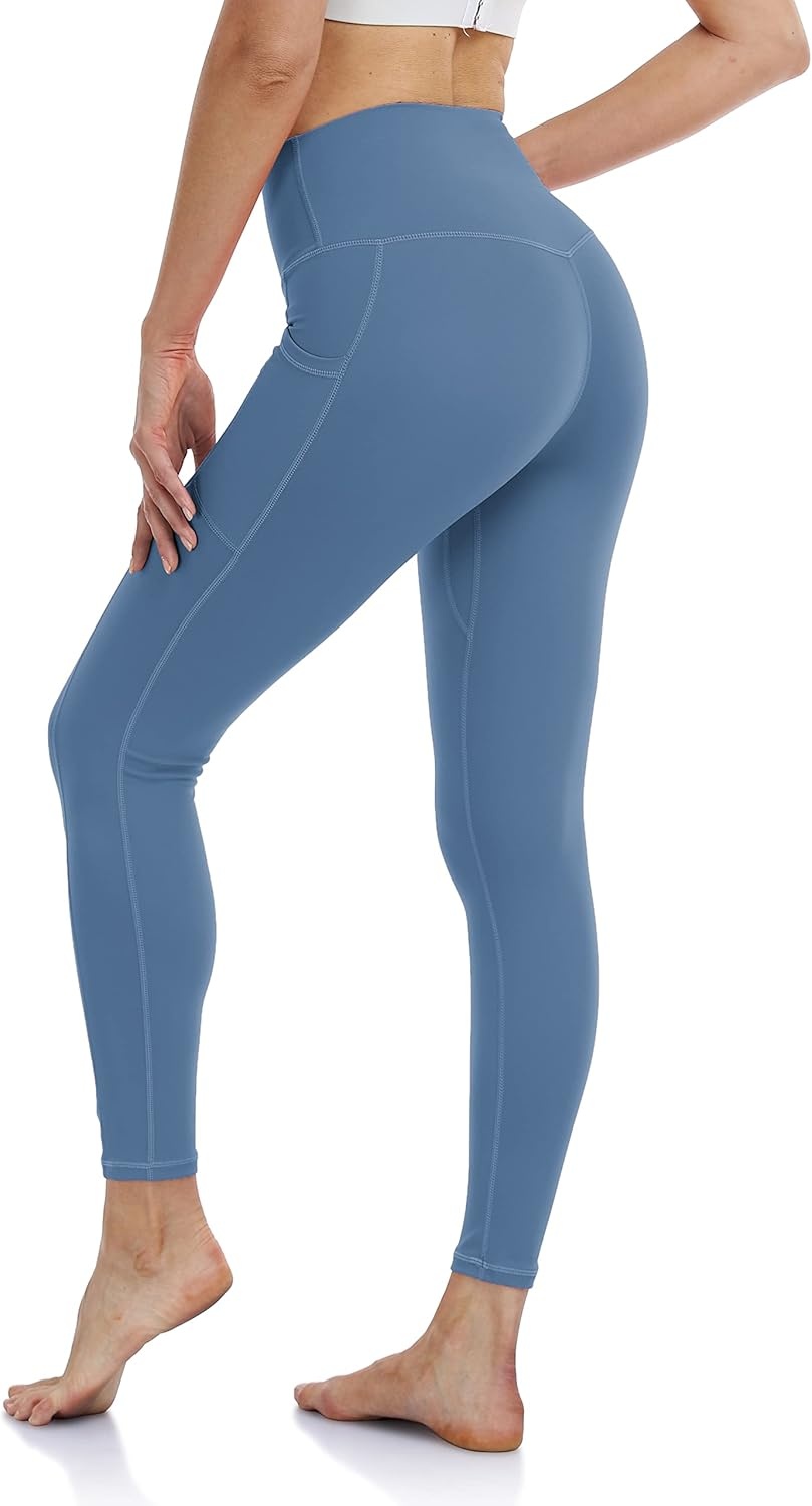 image:imageColorfulkoala Womens High Waisted Yoga Pants 78 Length Leggings with PocketsSteel Blue