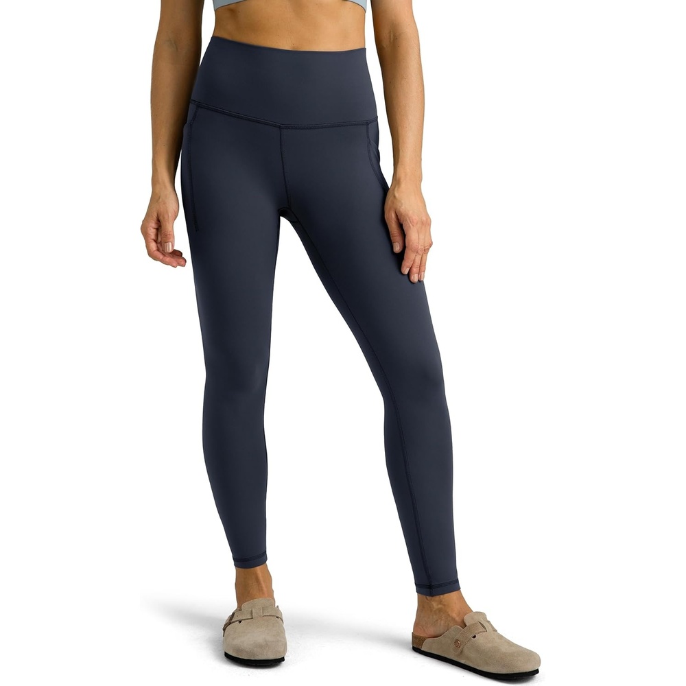 image:imageColorfulkoala Womens Dreamlux High Waisted Workout Leggings 25 28 Inseam Yoga Pants with PocketsBlue Ink